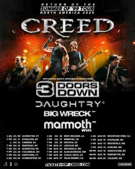 Creed Summer Of '99 Tour Lineup