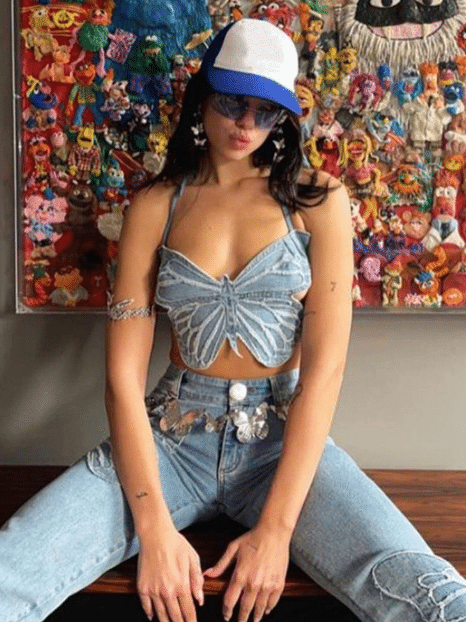 34. Butterfly Top and Jeans