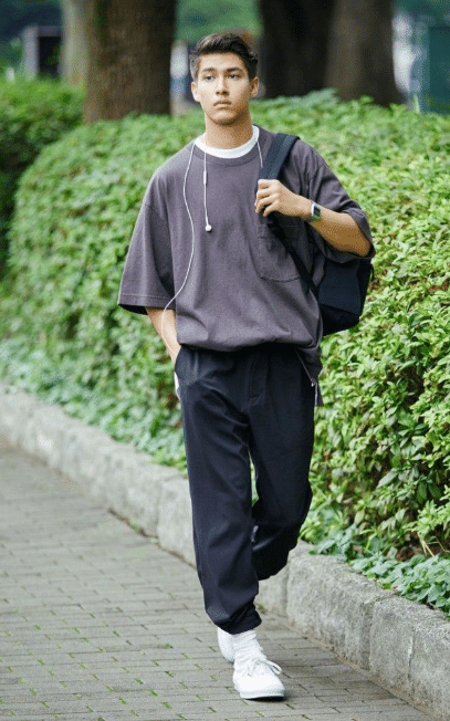 42. Oversized Shirt + Wide-Leg Pants