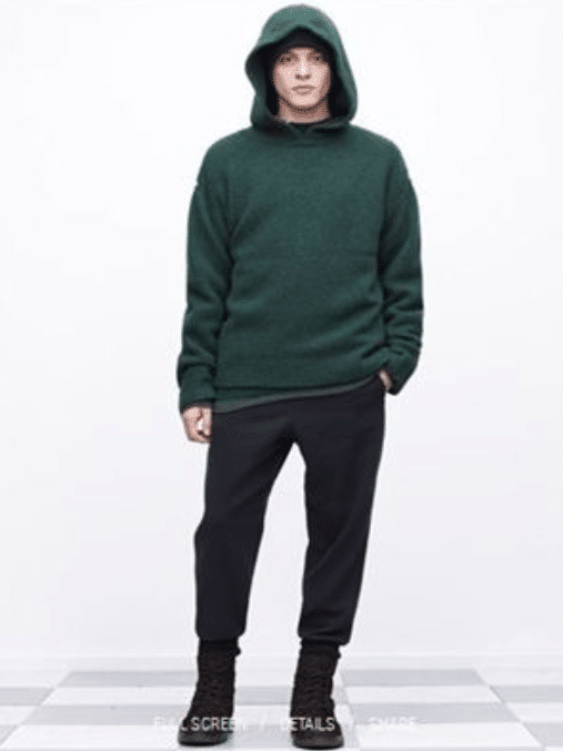 49. Black Skinny Jeans + Dark Green Hoodie Tee + Graffiti Hoodie