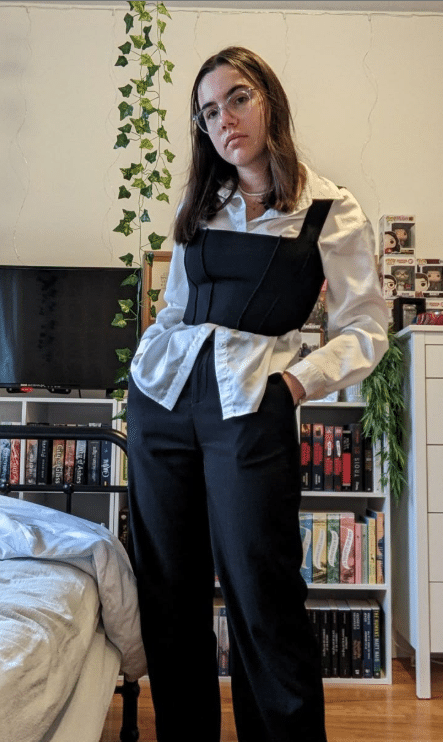 5. White Shirt with Corset