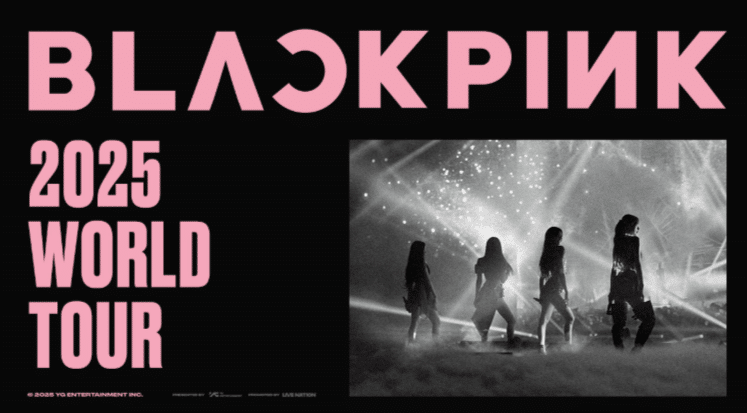 BLACKPINK's 2025 World Tour poster BLACKPINK's 2025 World Tour poster