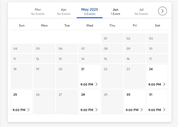 Bruno Mars Concert schedule Bruno Mars Concert schedule