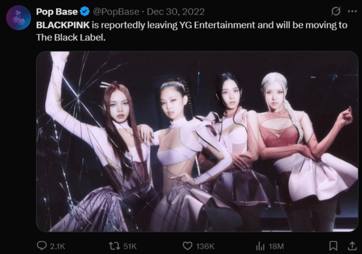PopBase Tweeted about BLACKPINK PopBase Tweeted about BLACKPINK