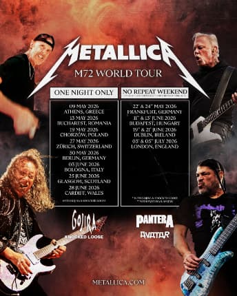 Metallica Tour Europe 2025-2026