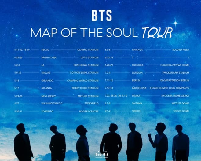 Possible BTS Concert 2025 Country List Possible BTS Concert 2025 Country List